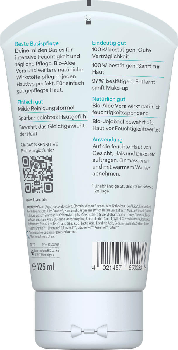 lavera NATURKOSMETIK Cleansing Gel Basis Sensitiv, 125 ml