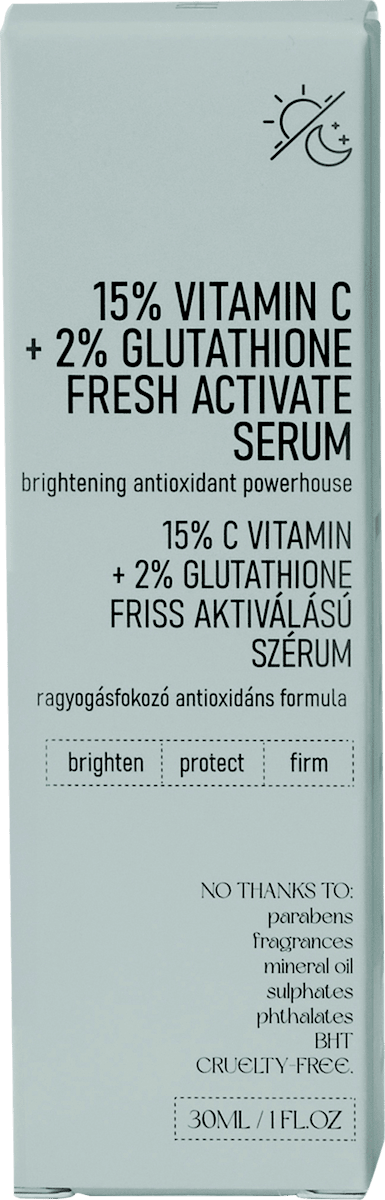 nerds. Face Serum 15% Vitamin C + 2% Glutathione Fresh Active, 30 ml