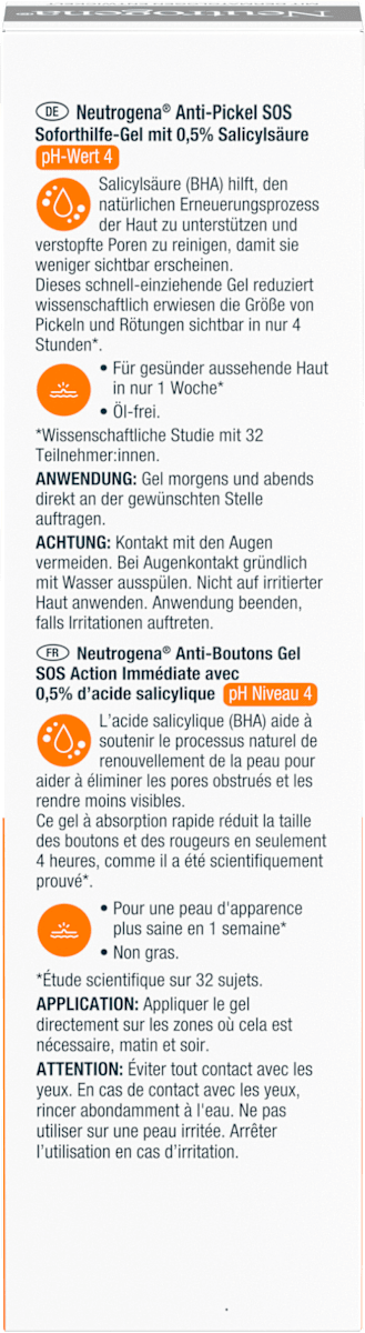 Neutrogena Anti-Pimple Gel SOS Instant Relief, 15 ml