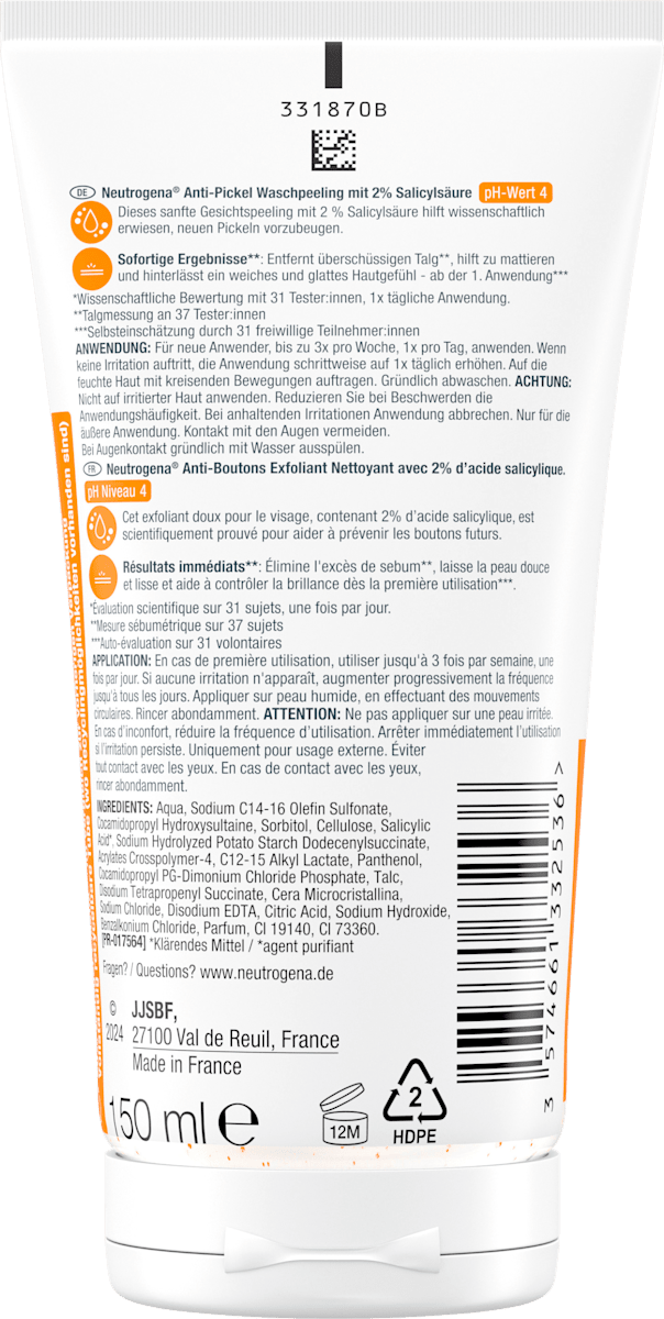 Neutrogena Anti-Pimple Peeling Wash 150 ml
