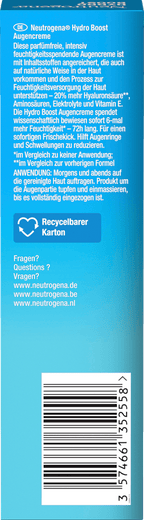 Neutrogena Eye Cream Gel Hydro Boost, 15 ml