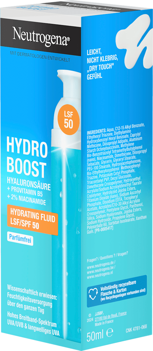 Neutrogena Hydro Boost Hydrating Fluid SPF 50, 50 ml
