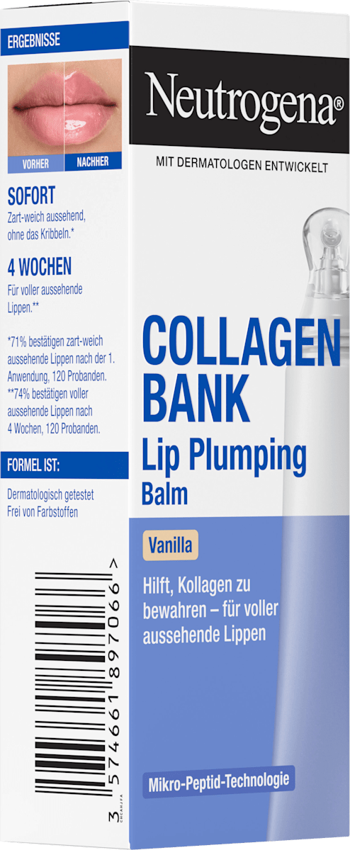 Neutrogena Collagen Bank Lip Plumping Balm Vanilla, 12 ml