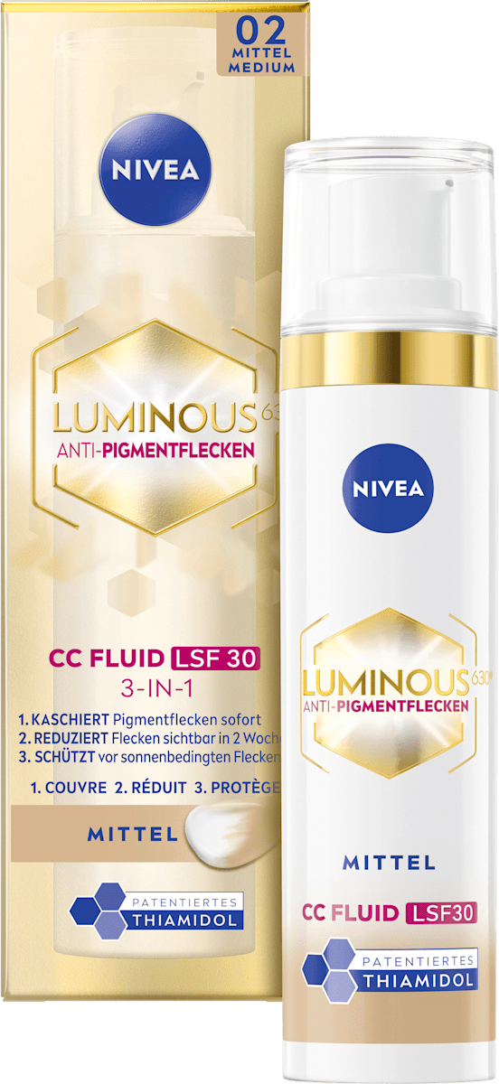 NIVEA CC Cream Luminous 630 Tinted Fluid Medium SPF 30, 40 ml
