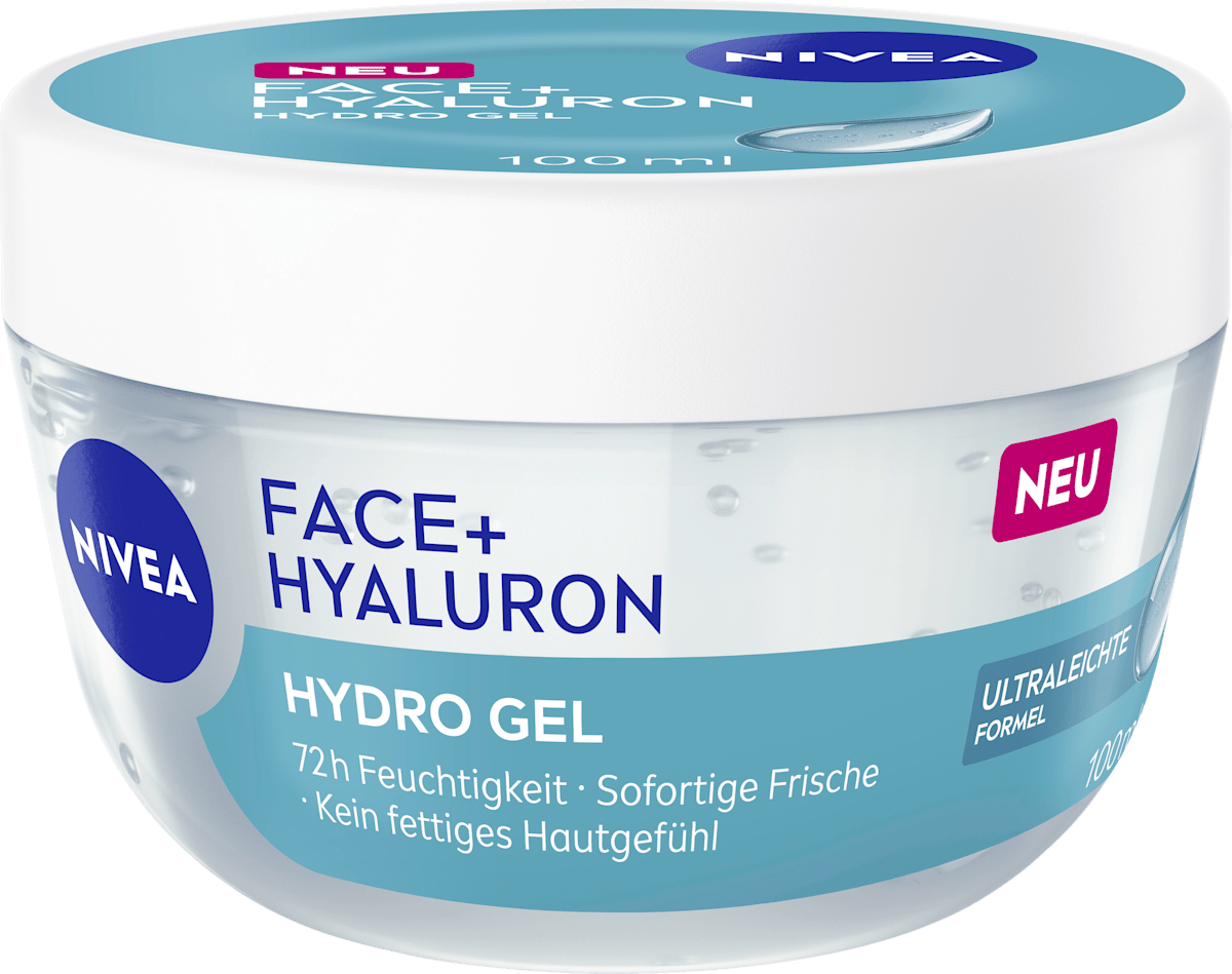 NIVEA Face Cream Face+ Hyaluron Hydro Gel, 100 ml