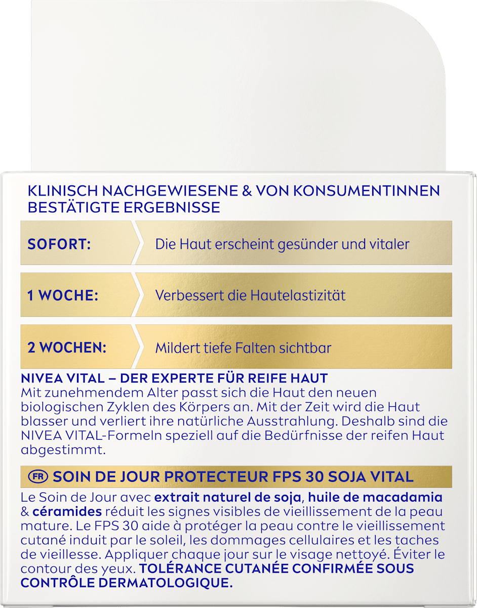 NIVEA Vital Soy Anti-Age Protective Face Cream SPF 30, 50 ml