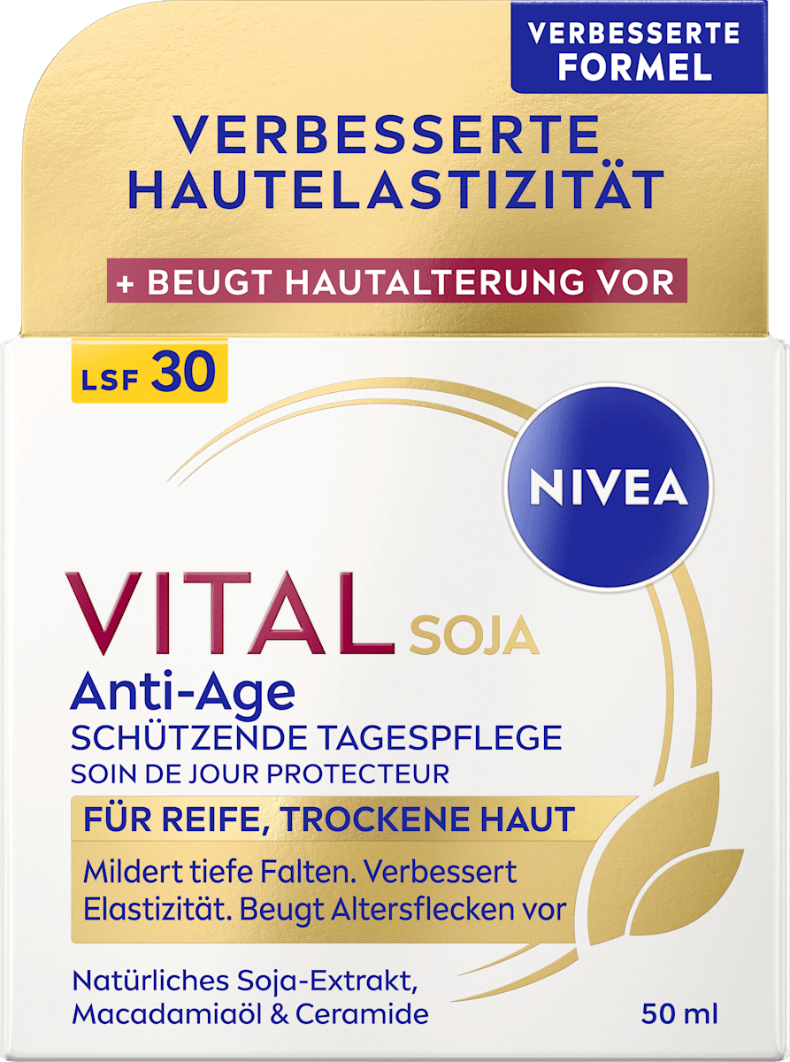 NIVEA Vital Soy Anti-Age Protective Face Cream SPF 30, 50 ml