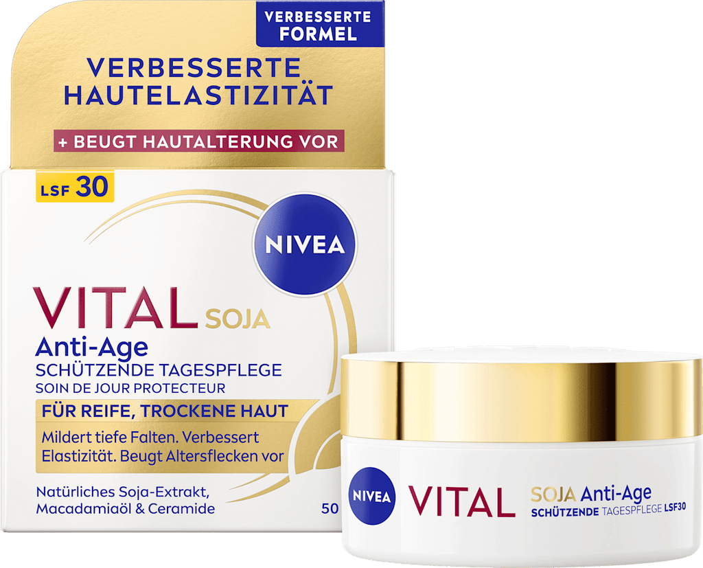 NIVEA Vital Soy Anti-Age Protective Face Cream SPF 30, 50 ml