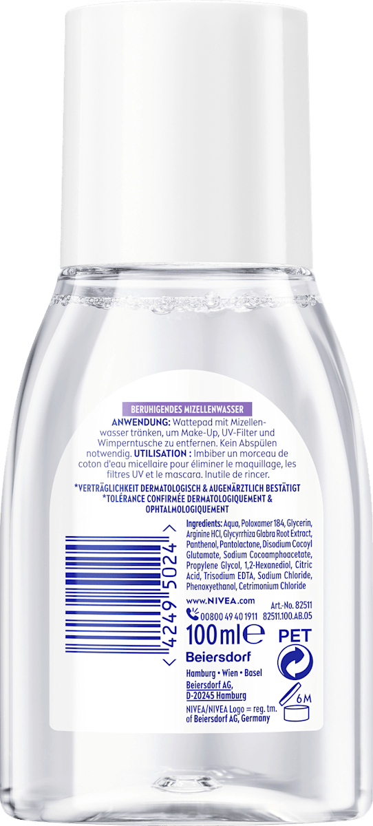 NIVEA Soothing Micellar Water Travel Size 100 ml