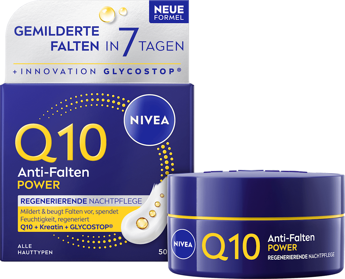 NIVEA Night Cream Anti-Wrinkle Q10, 50 ml