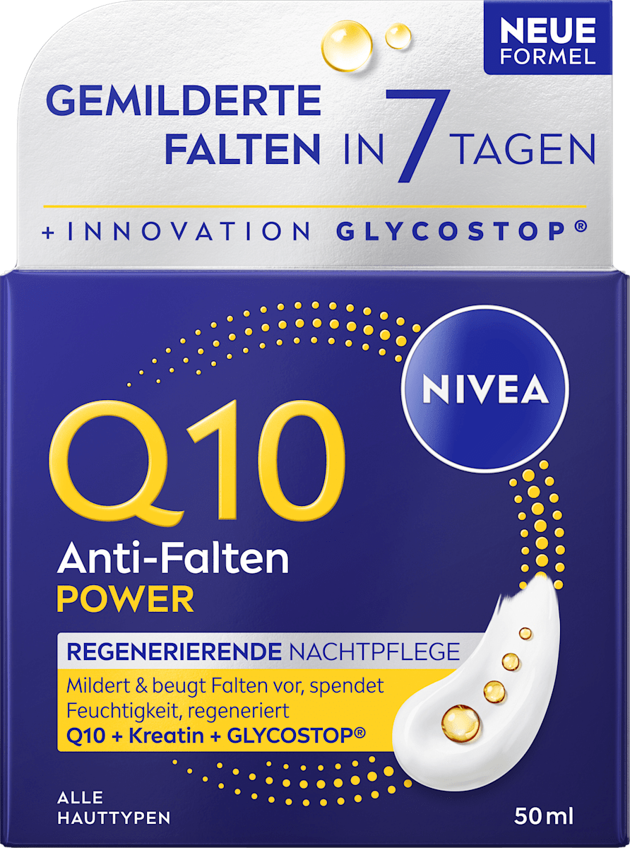 NIVEA Night Cream Anti-Wrinkle Q10, 50 ml