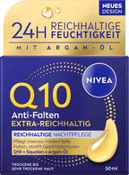 NIVEA Night Cream Q10 Anti-Wrinkle Rich, 50 ml