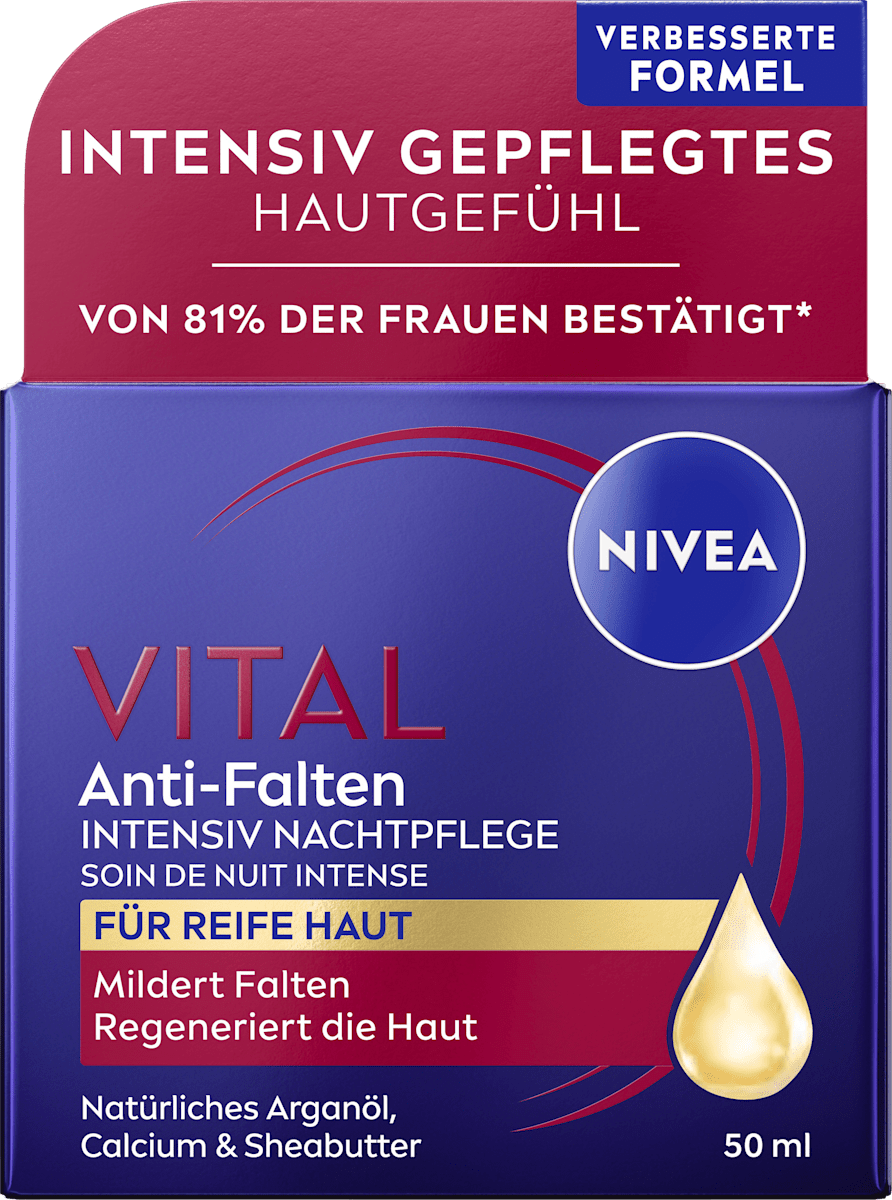 NIVEA Night Cream Vital Anti-Wrinkle Intensive, 50 ml