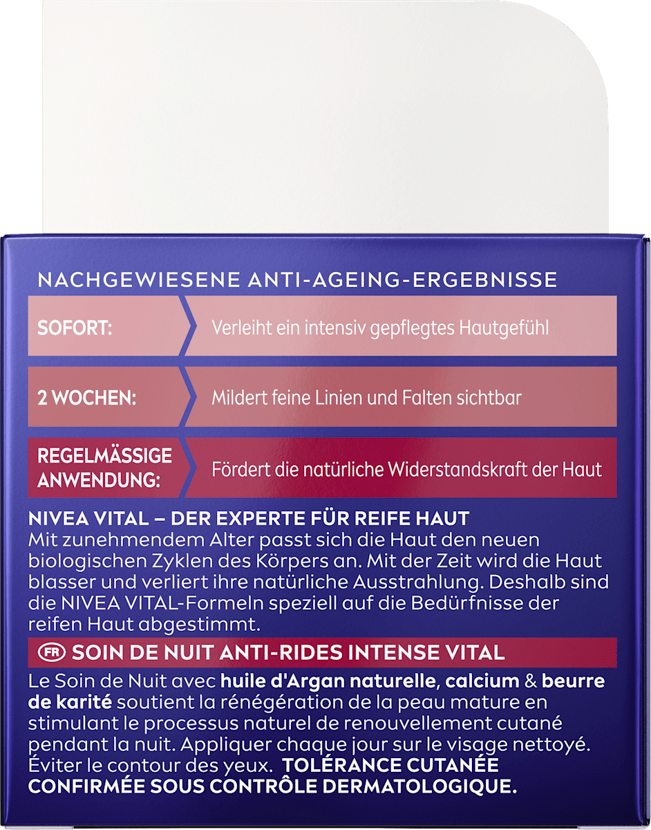 NIVEA Night Cream Vital Anti-Wrinkle Intensive, 50 ml