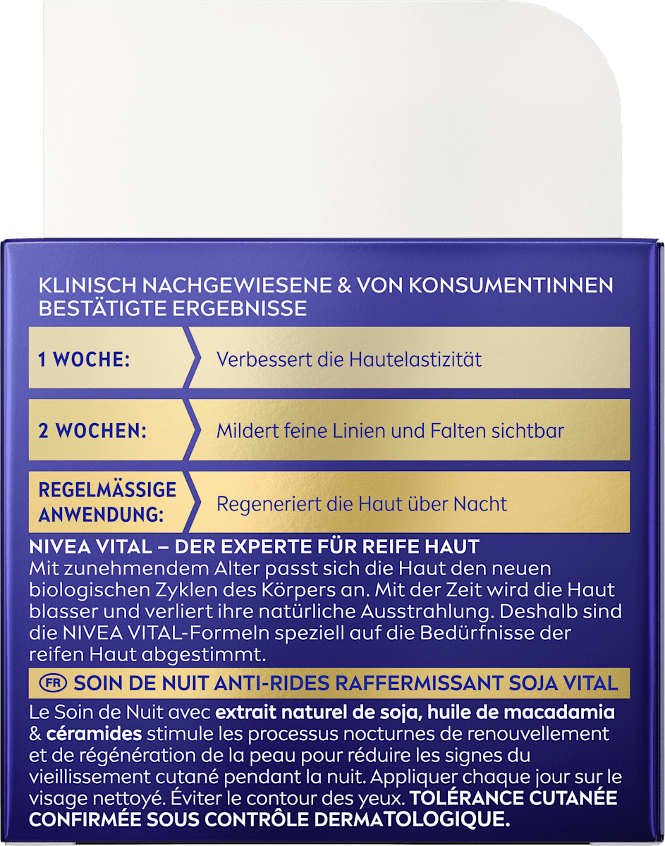 NIVEA Night Cream Vital Soy Anti-Age Firming, 50 ml