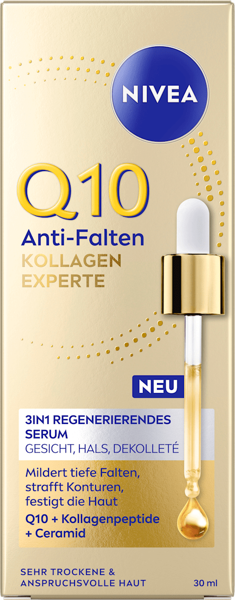 NIVEA Serum Q10 Anti-Wrinkle Collagen Expert 3in1 Regenerating, 30 ml