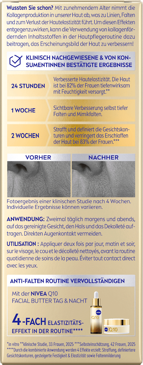 NIVEA Serum Q10 Anti-Wrinkle Collagen Expert 3in1 Regenerating, 30 ml