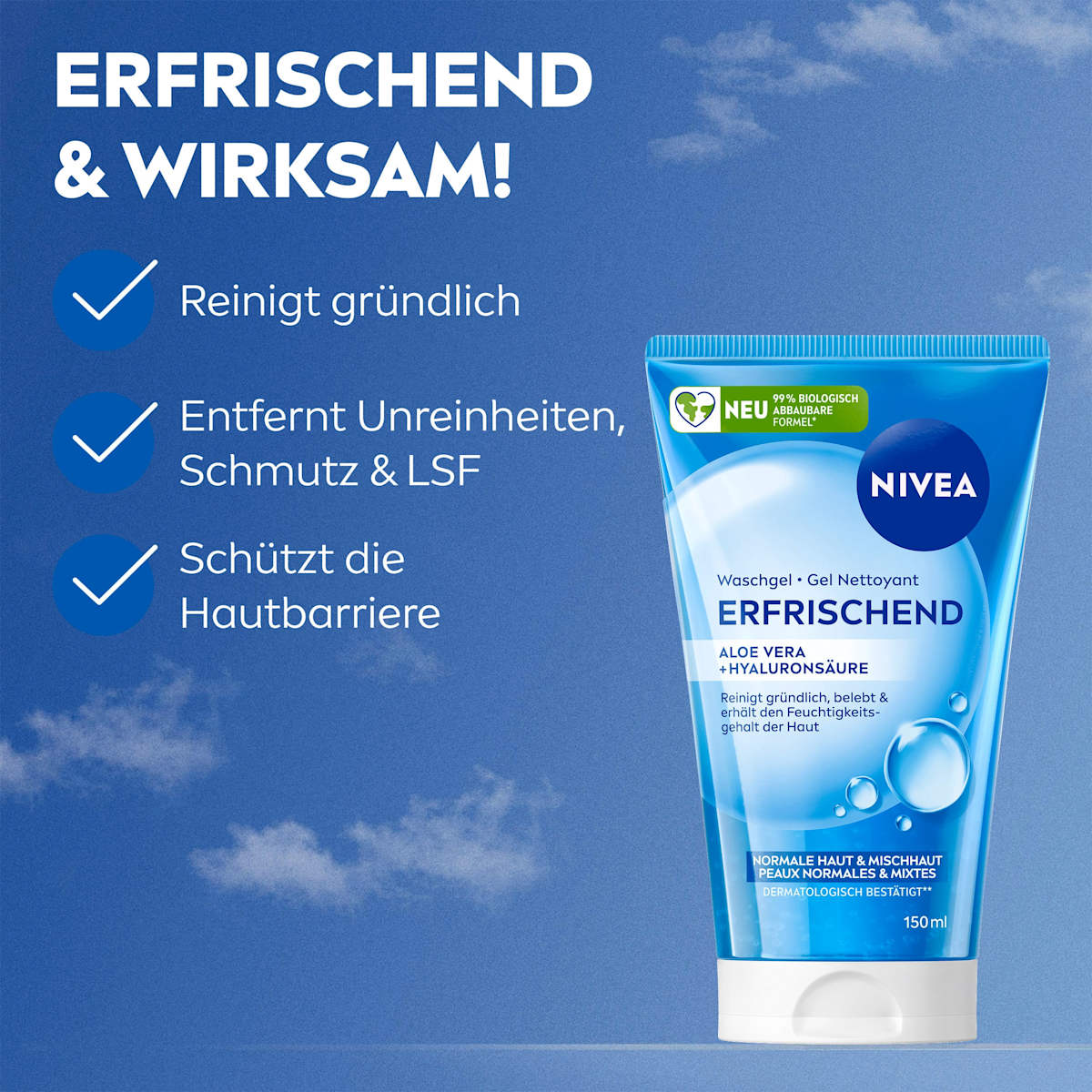 NIVEA Refreshing Face Wash Gel, 150 ml
