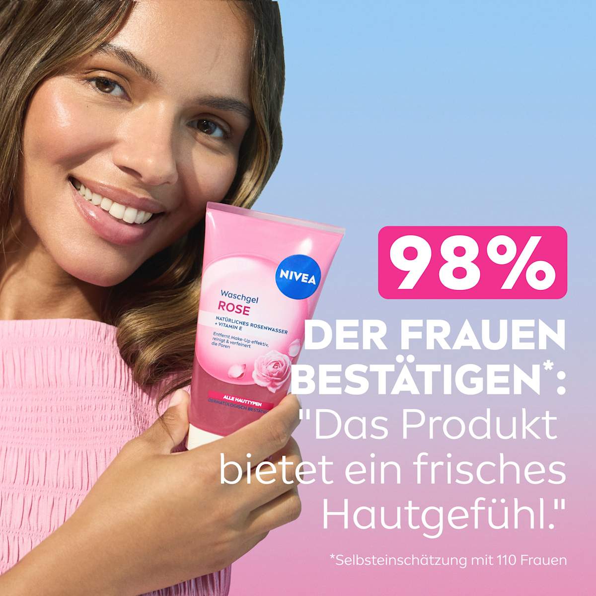 NIVEA Rose Face Wash Gel, 150 ml