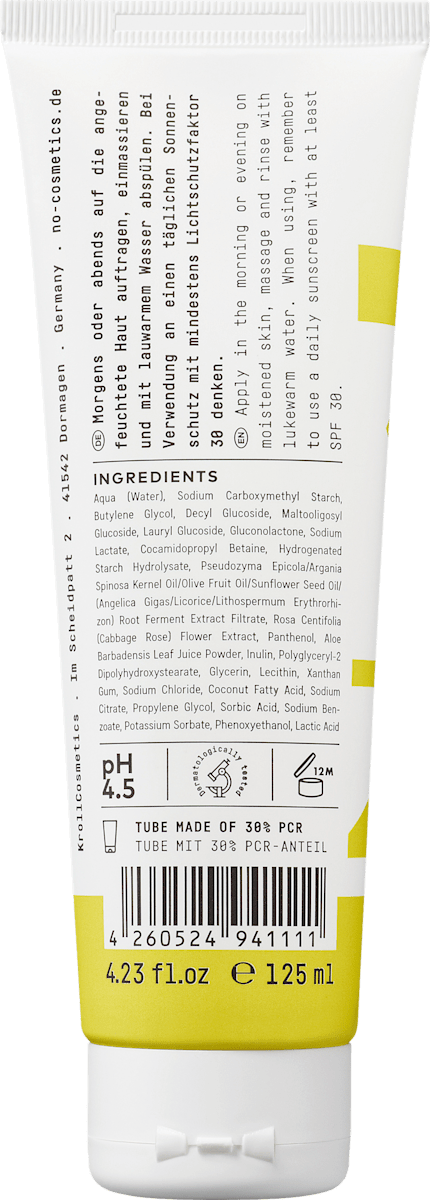 NØ cosmetics Peeling Cleanser AHA / PHA, 125 ml