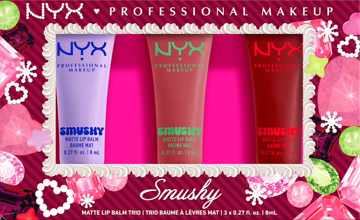 NYX Professional Makeup Lip Balm Set XMAS Smushy Trio Kit, 3 pcs