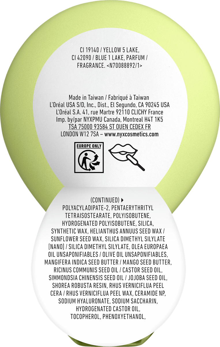 NYX Professional Makeup Lip Mask Smushy SOS Hydrating 01 Green Sereni-Tea, 12 ml
