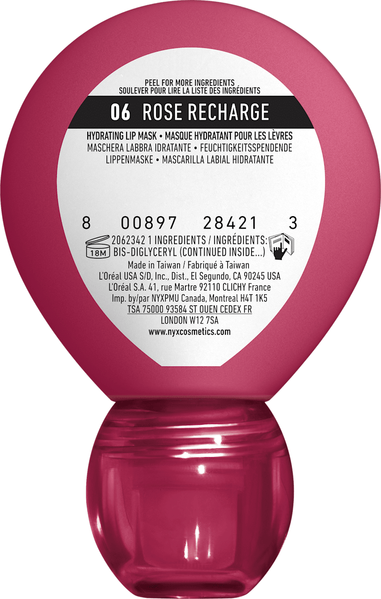 NYX PROFESSIONAL MAKEUP Smushy SOS Hydrating Lip Mask 06 Rose Recharge, 12 ml