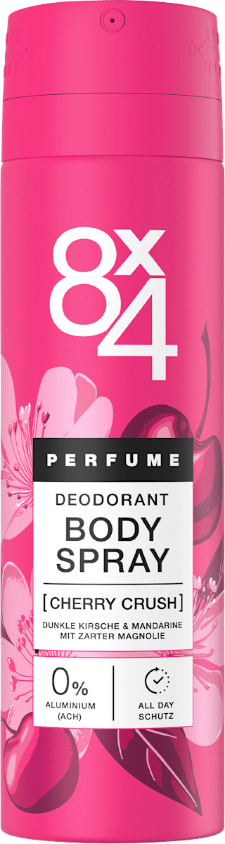 8x4 Women Deodorant Body Spray Cherry Crush, 150 ml