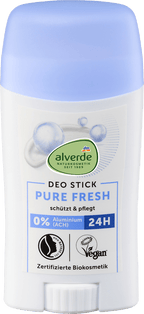 alverde Naturkosmetik Deodorant Stick Pure Fresh, 50 ml