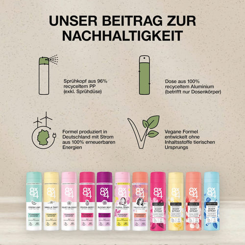 8x4 Women Deodorant Body Spray Cherry Crush, 150 ml