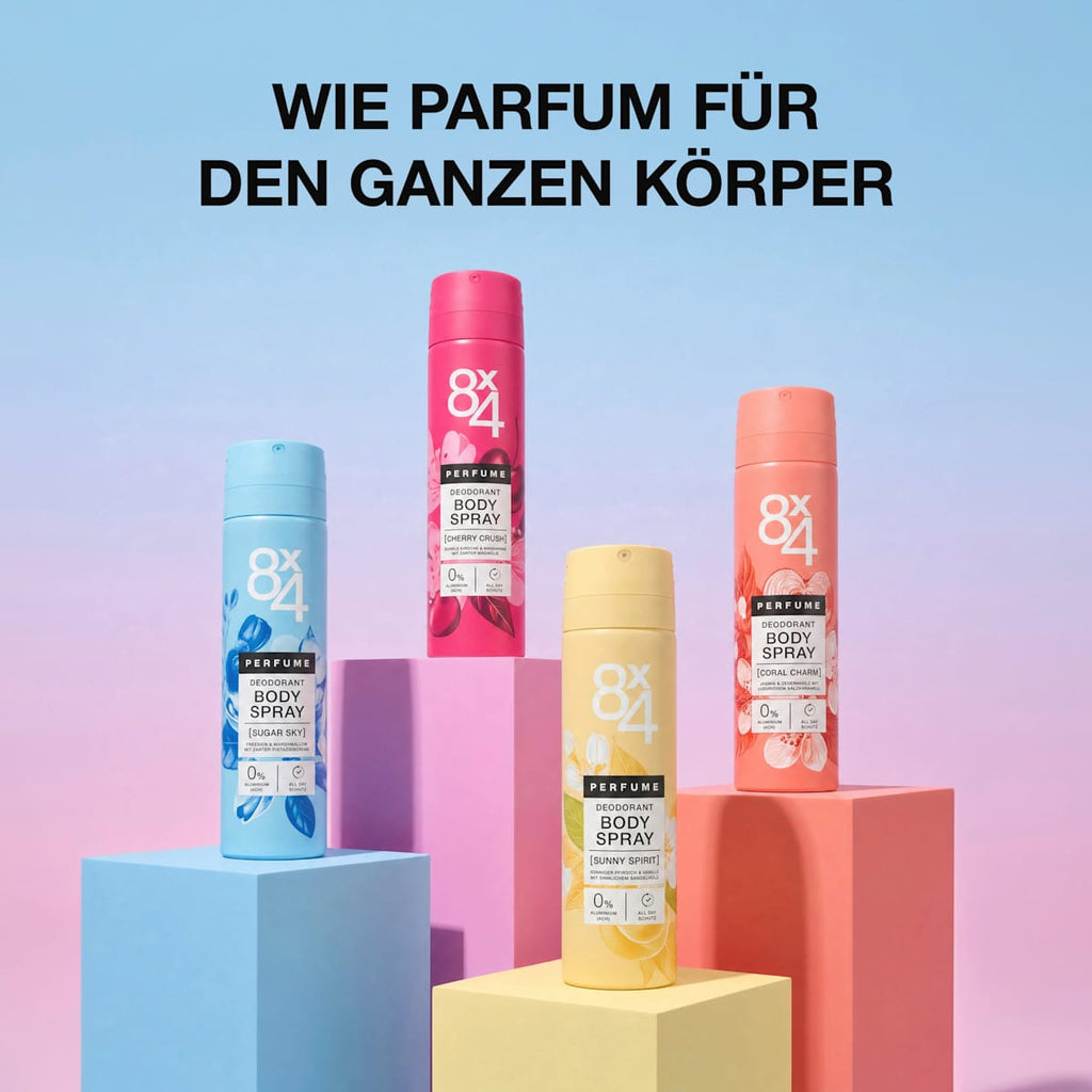 8x4 Women Deodorant Body Spray Cherry Crush, 150 ml