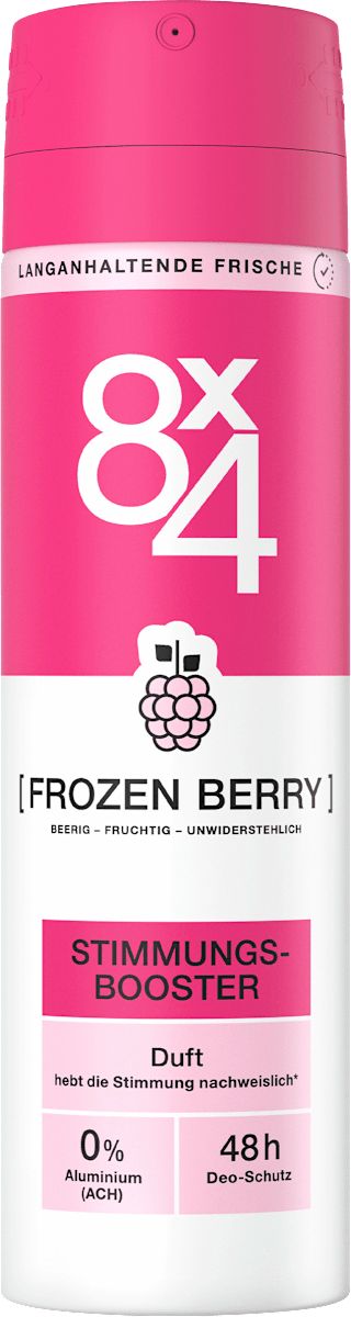 8x4 Women No.15 Frozen Berry Deodorant Spray, 150 ml
