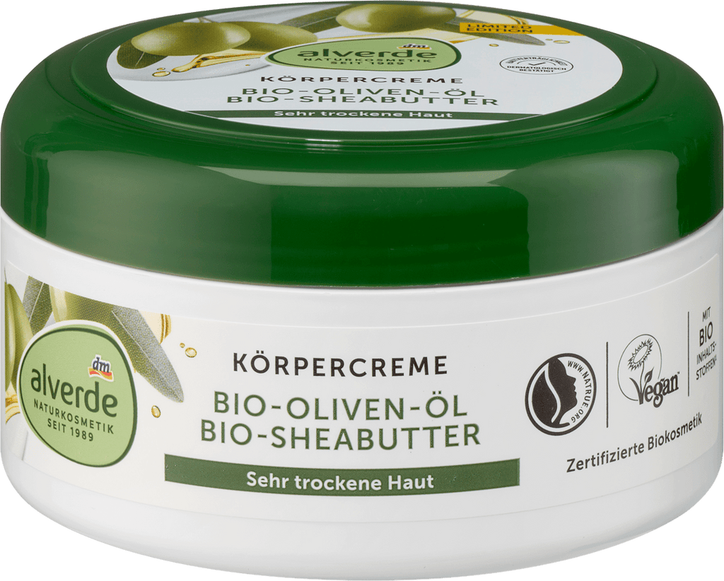 alverde NATURKOSMETIK Body Cream Olive Oil & Shea Butter, 300 ml