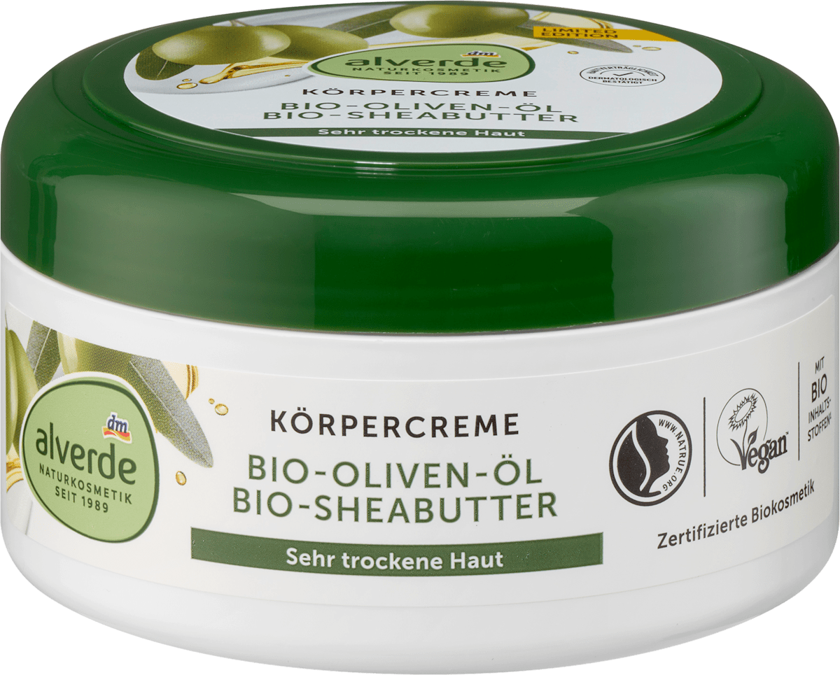 alverde NATURKOSMETIK Body Cream Olive Oil & Shea Butter, 300 ml