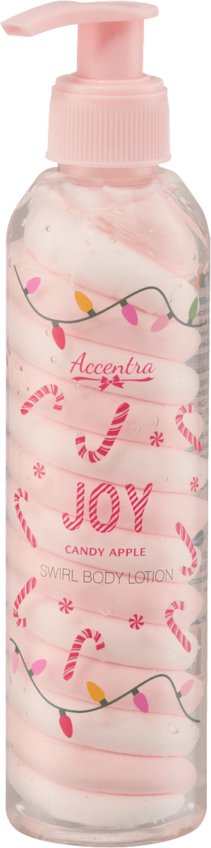 accentra Body Lotion Swirl Candy Apple, Pink-White, 200 ml
