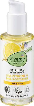 alverde NATURKOSMETIK Cellulite Body Oil Lemon & Rosemary, 100 ml