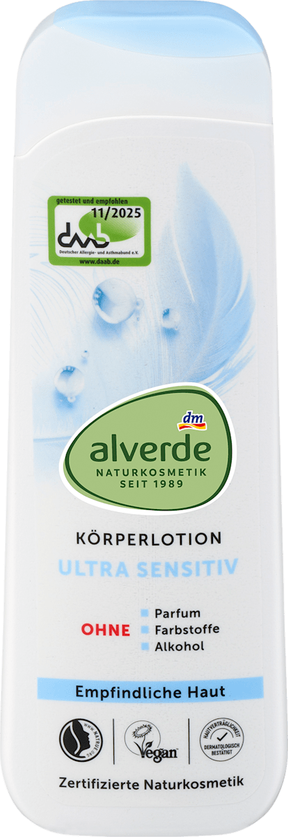 alverde NATURKOSMETIK Body Lotion Ultra Sensitive, 250 ml
