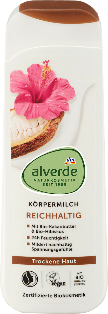 alverde NATURKOSMETIK Cocoa Hibiscus Body Milk, 250 ml