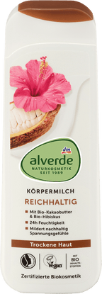 alverde NATURKOSMETIK Cocoa Hibiscus Body Milk, 250 ml