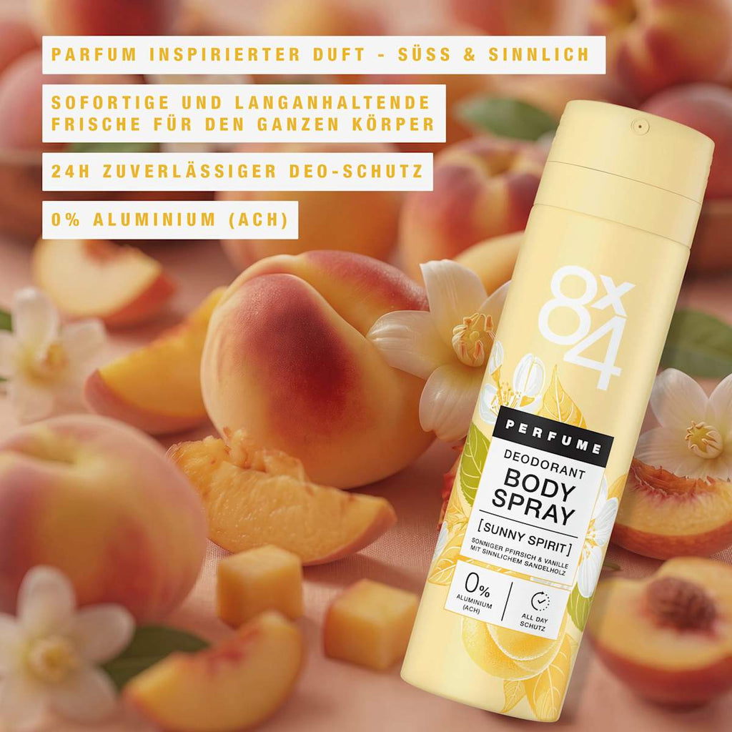 8x4 Women Deodorant Body Spray Sunny Spirit, 150 ml