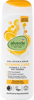 alverde Naturkosmetik Body Lotion & Serum 2-in-1 Vitamin Care, 250 ml