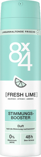 8x4 Women No.7 Fresh Lime Deodorant Spray, 150 ml