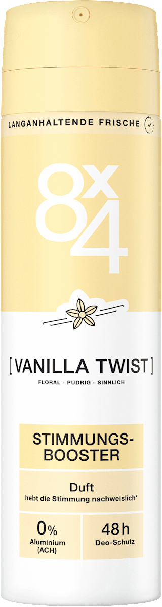 8x4 Women Vanilla Twist Deodorant Spray, 150 ml