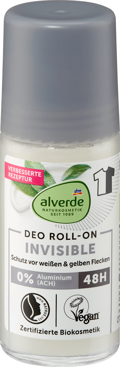 alverde NATURKOSMETIK Deo Roll-on Invisible, 50 ml