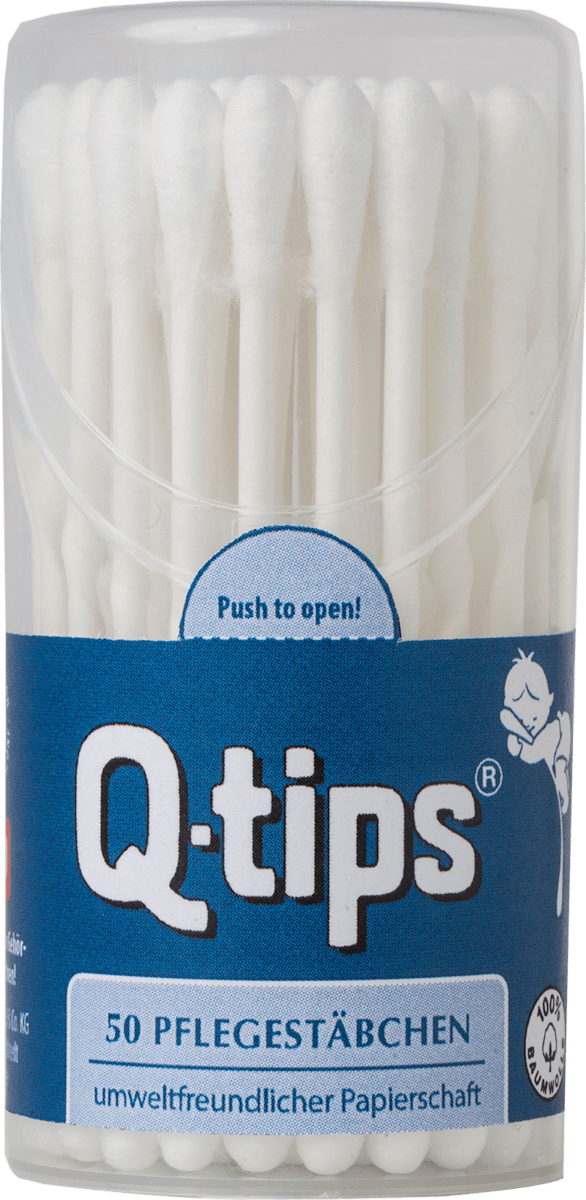 Q-tips Cotton Buds Round Tin, Travel Size, 50 pcs