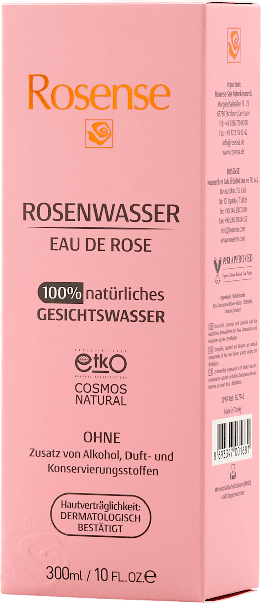 Rosense Face Toner Rose Water, 300 ml