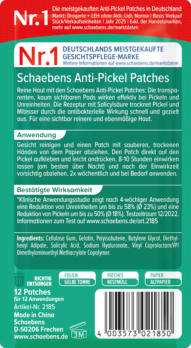 Schaebens Anti-Pimple Patches - view 2