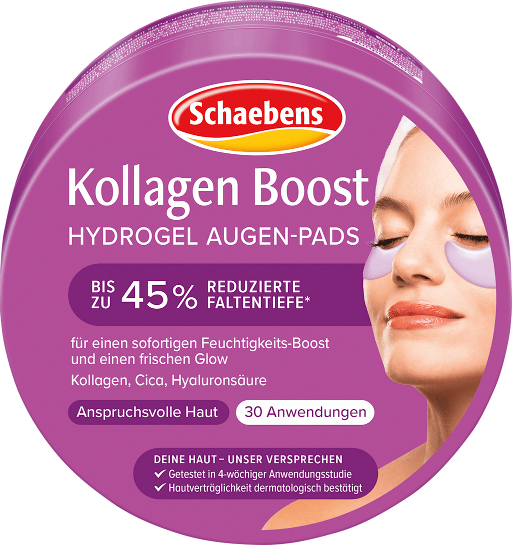 Schaebens Eye Pads Hydrogel Collagen Boost Jar (30 pairs), 60 pcs