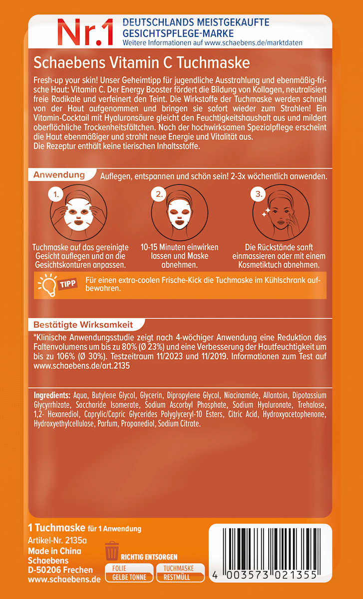Schaebens Sheet Mask Vitamin C