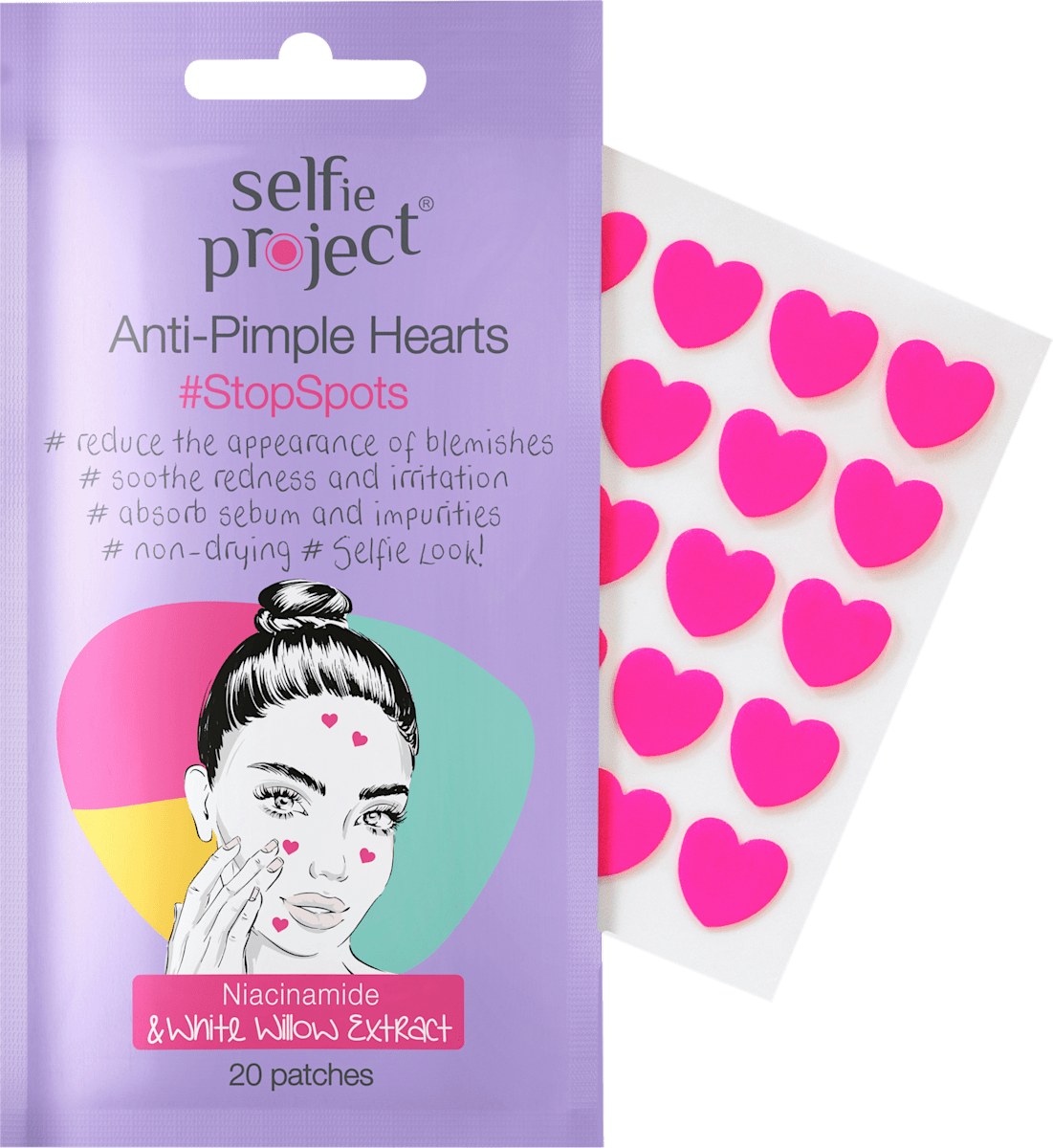 Selfie Project Anti-Pimple Patches Hearts